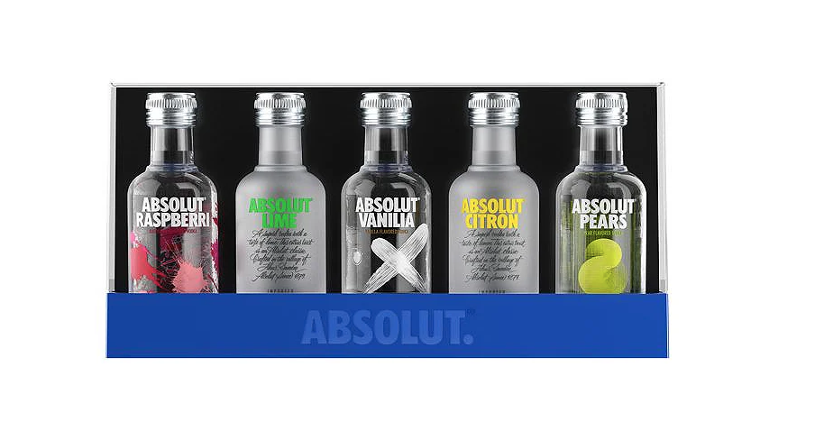 Absolut Five (Ruby Red, Pears, Citron, Vanilia, Raspberri) 40% 5x0.05L