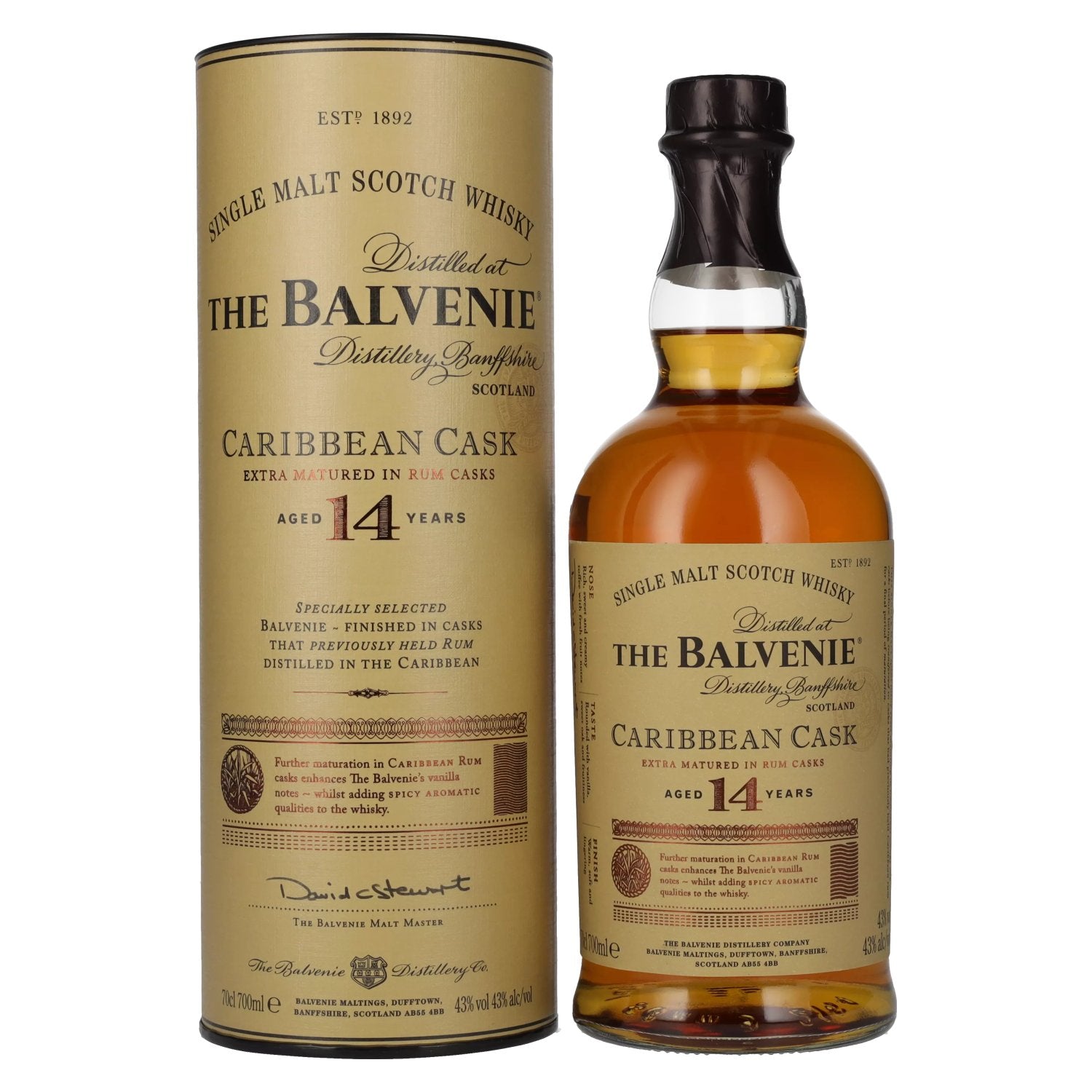 Balvenie Carribean Cask 14Y 43% 0.7L GB