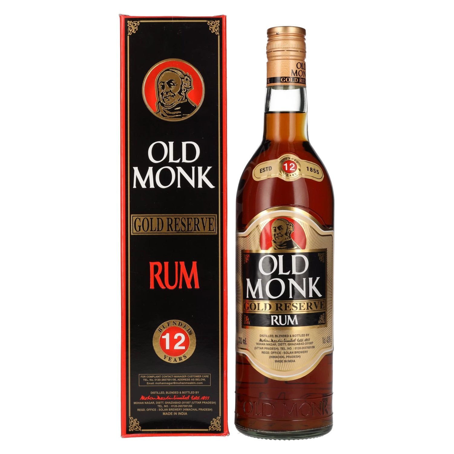Old Monk 12Y Gold Reserve 42.8% 0.7L GB