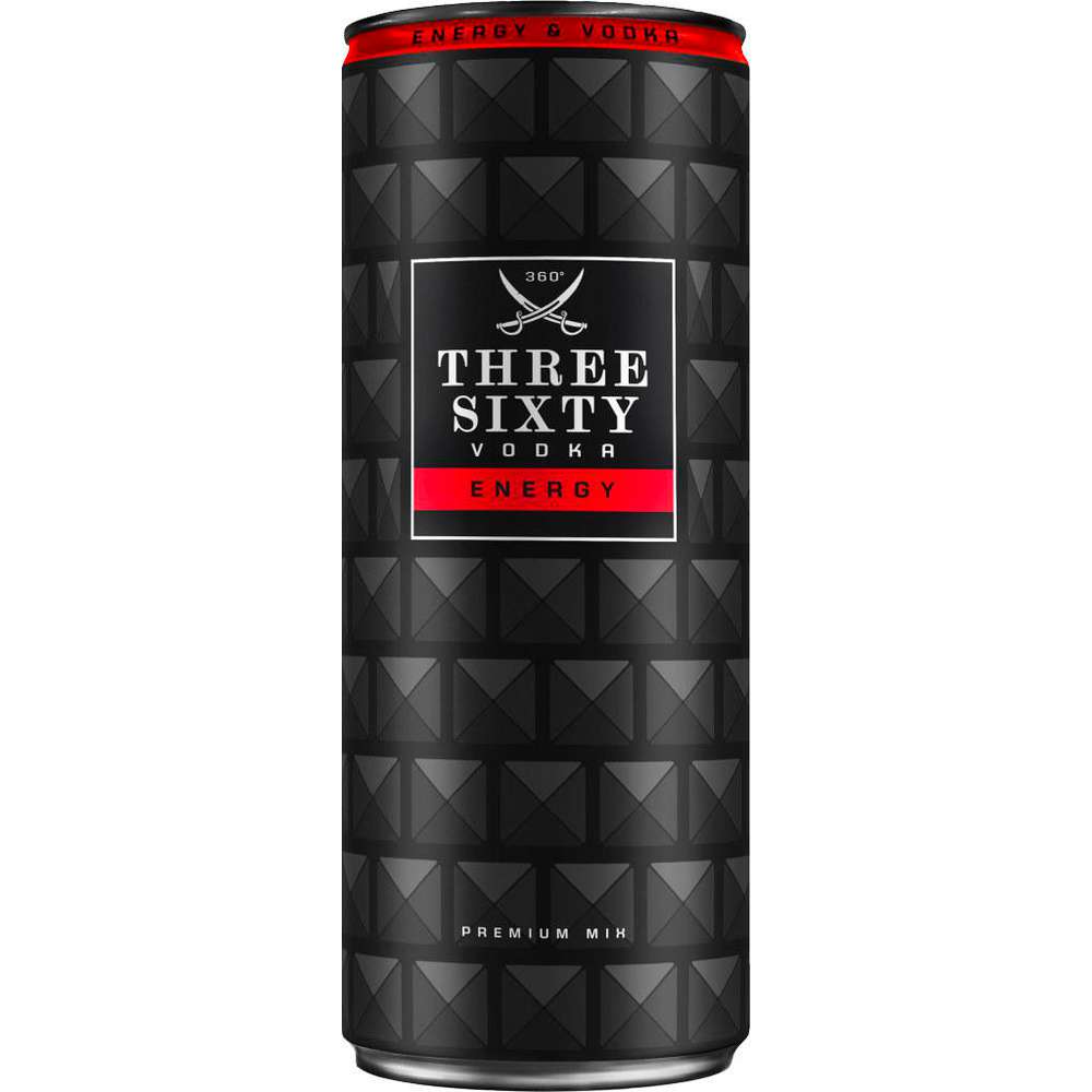 Three Sixty Vodka Energy 10% 0.33L